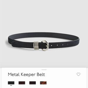 Madewell Juniper Berry Suede Belt with Silver Multi-Ring Buckle